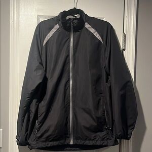 Tek Gear Black Windbreaker Lightweight Athletic Jacket men’s medium